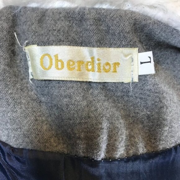 Double-Breasted Hooded Coat With Faux Fur Lining & Button Details Peacoat  nwot - Picture 14 of 14